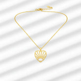 BOHO GOLD SUNRISE HEART NECKLACE