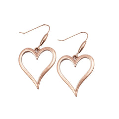 ROSE GOLD HEART EARRINGS