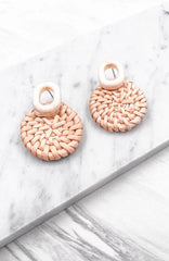 RATTAN WICKER EARRING
