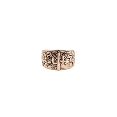GOLD STAMPED CACTUS RING