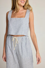 SUNDAY RITUAL DAHLIA LINEN TOP