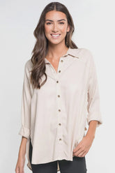 BOHEMIAN LONG SLEEVE BUTTON DOWN SHIRT