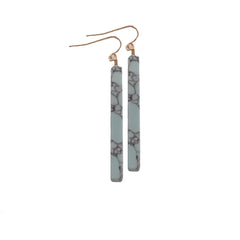 TURQUOISE MARBLE EARRINGS