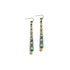 TURQUOISE EMBEDDED DROP EARRINGS