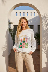 "CHEERS" GRAPHIC SWEATSHIRT