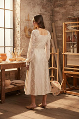 LACE JACQUARD MAXI DRESS