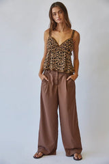 LACE RUFFLE CAMI TANK TOP