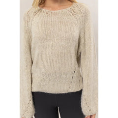 MELANGE KNIT SWEATER PULLOVER