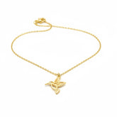 18K GOLD DIPPED HUMMINGBIRD NECKLACE