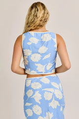 SLEEVELESS SCOOP NECK CORSET TOP