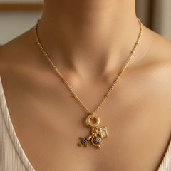 JOURNEY GOLD CHARM NECKLACE