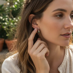 GLITTER CHRISTMAS HOOP EARRINGS