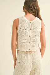 MIX AND MATCH CROCHET PATTERN BUTTON BACK TOP