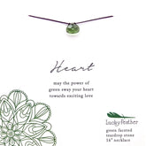 GREEN HEART COLOR POWER NECKLACE