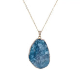 BLUE QUARTZ GENUINE STONE NECKLACE