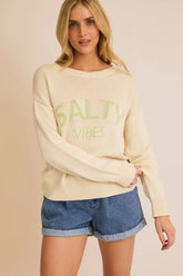 "SALTY VIBES" LIGHT WEIGHT SWEATER