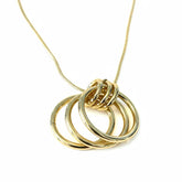 GOLD INTERLOCKING RING NECKLACE