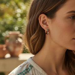 GLITTER CHRISTMAS HOOP EARRINGS