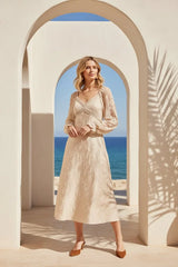 LACE JACQUARD MAXI DRESS