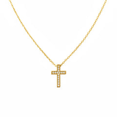 GOLD DAINTY FREE SPIRIT CROSS NECKLACE