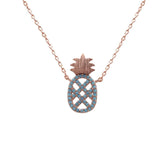 DAINTY TURQUOISE PINEAPPLE NECKLACE