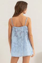 ORGANZA JACQUARD ASYMMETRICAL CAMI TOP