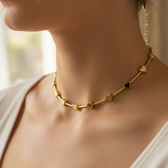 GOLDEN HEART CHARM NECKLACE