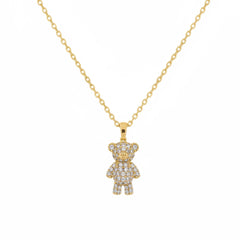 BRILLIANT GOLD DIPPED TEDDY NECKLACE