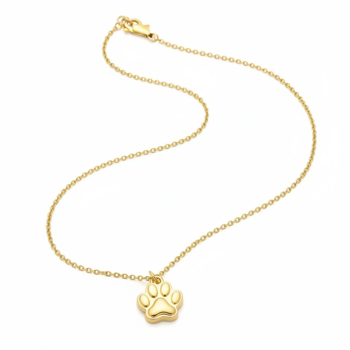 GOLD PAW PRINT SOUL NECKLACE