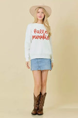 HELLO PUMPKIN CREW NECK SWEATER