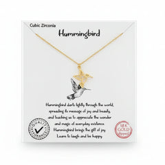 18K GOLD DIPPED HUMMINGBIRD NECKLACE