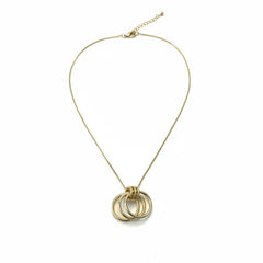 GOLD INTERLOCKING RING NECKLACE