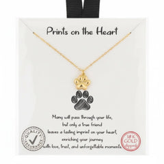 GOLD PAW PRINT SOUL NECKLACE