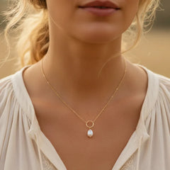 GOLD DIPPED PEARL NECKLACE