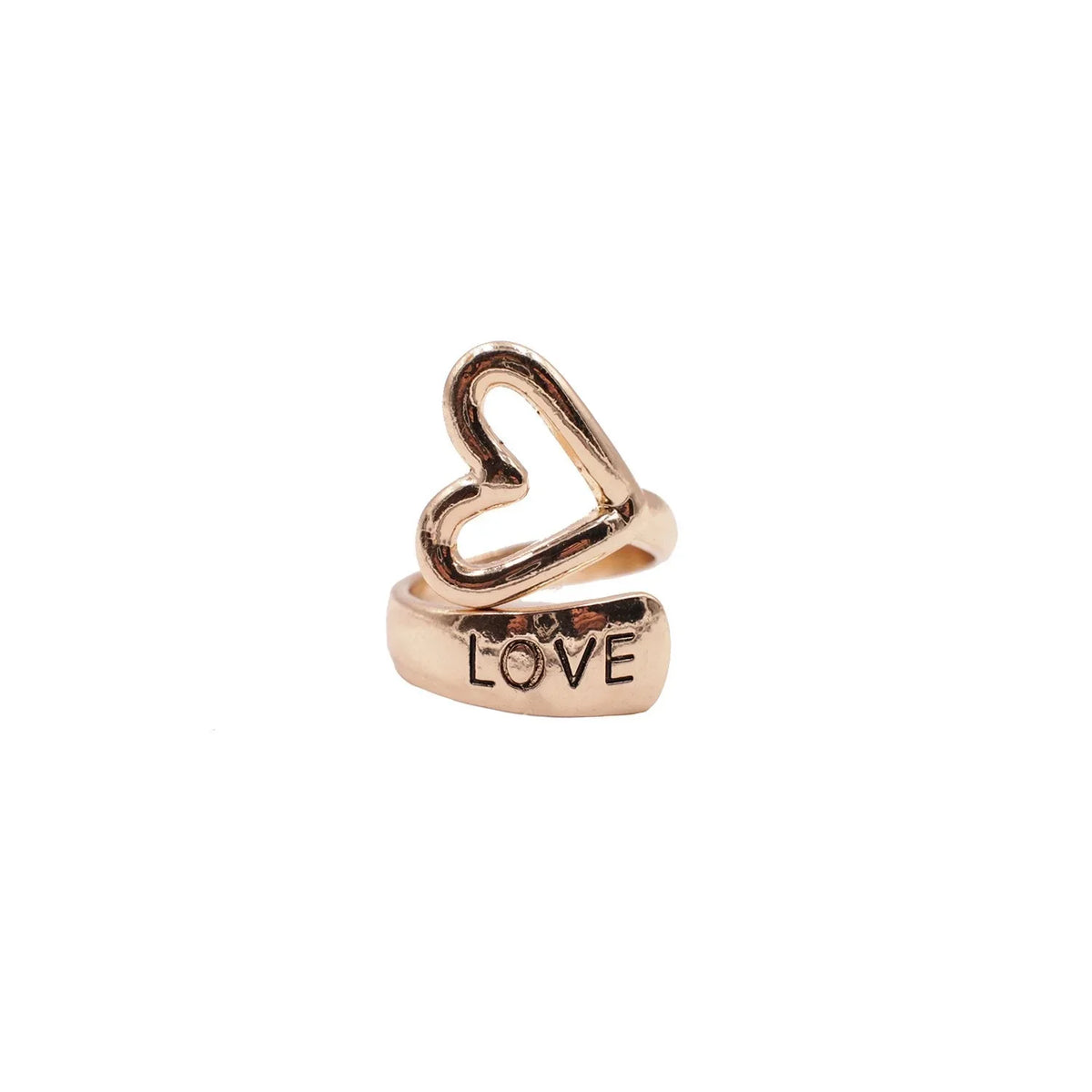 GOLD HEART LOVE RING