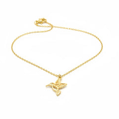 18K GOLD DIPPED HUMMINGBIRD NECKLACE