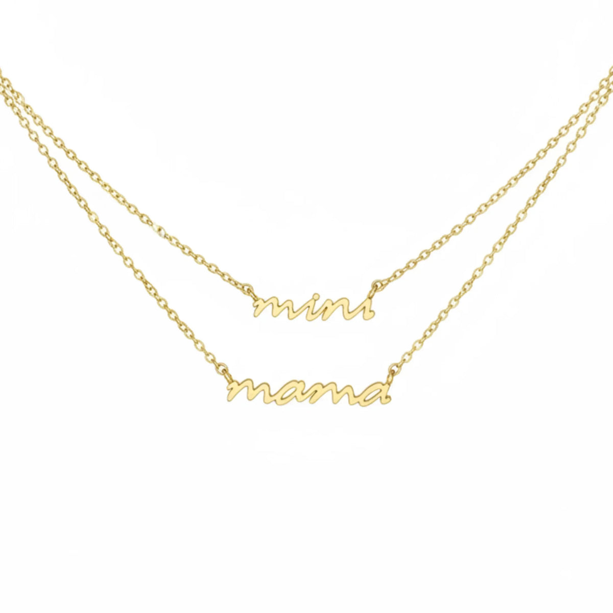 MAMA MINI GOLD DIPPED NECKLACE SET