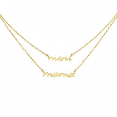 MAMA MINI GOLD DIPPED NECKLACE SET