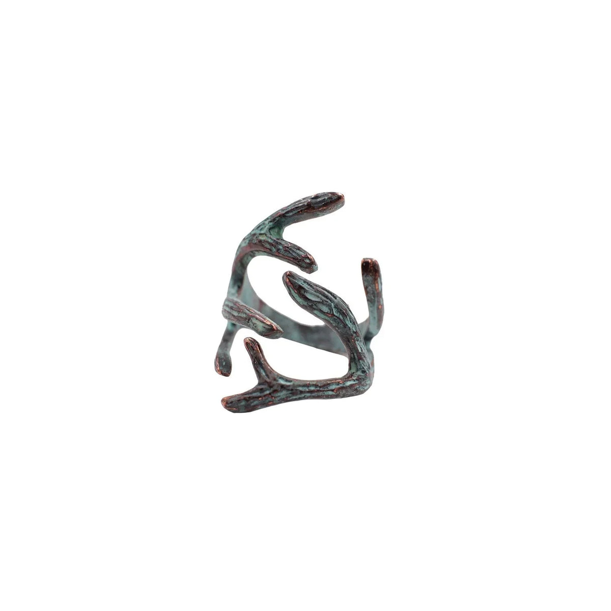 TURQUOISE DEER ANTLER RING