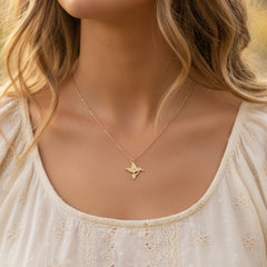 18K GOLD DIPPED HUMMINGBIRD NECKLACE