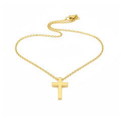 RADIANT SOUL GOLD CROSS NECKLACE