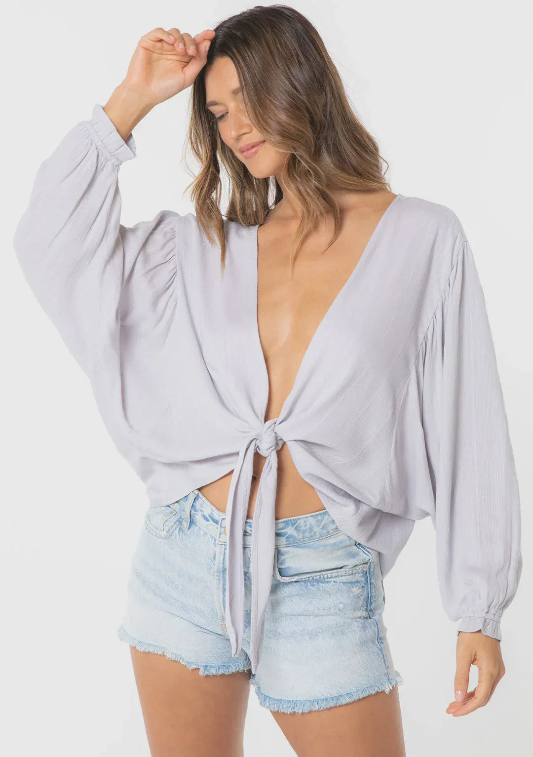 JACQUARD STRIPE LONG SLEEVE CHIC KIMONO TOP