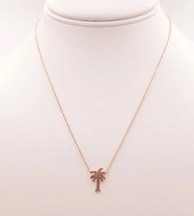 DAINTY PALM TREE NECKLACE