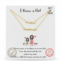 MAMA MINI GOLD DIPPED NECKLACE SET